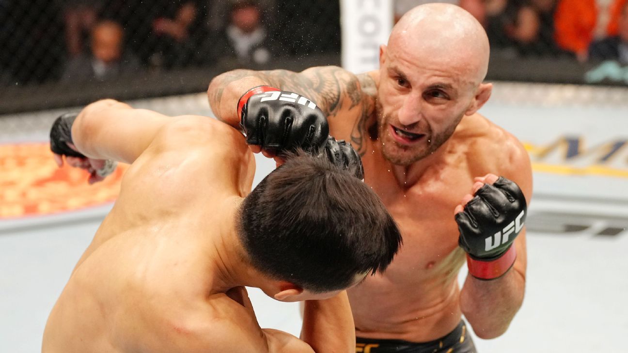 Volkanovski pummels Jung, retains belt by TKO