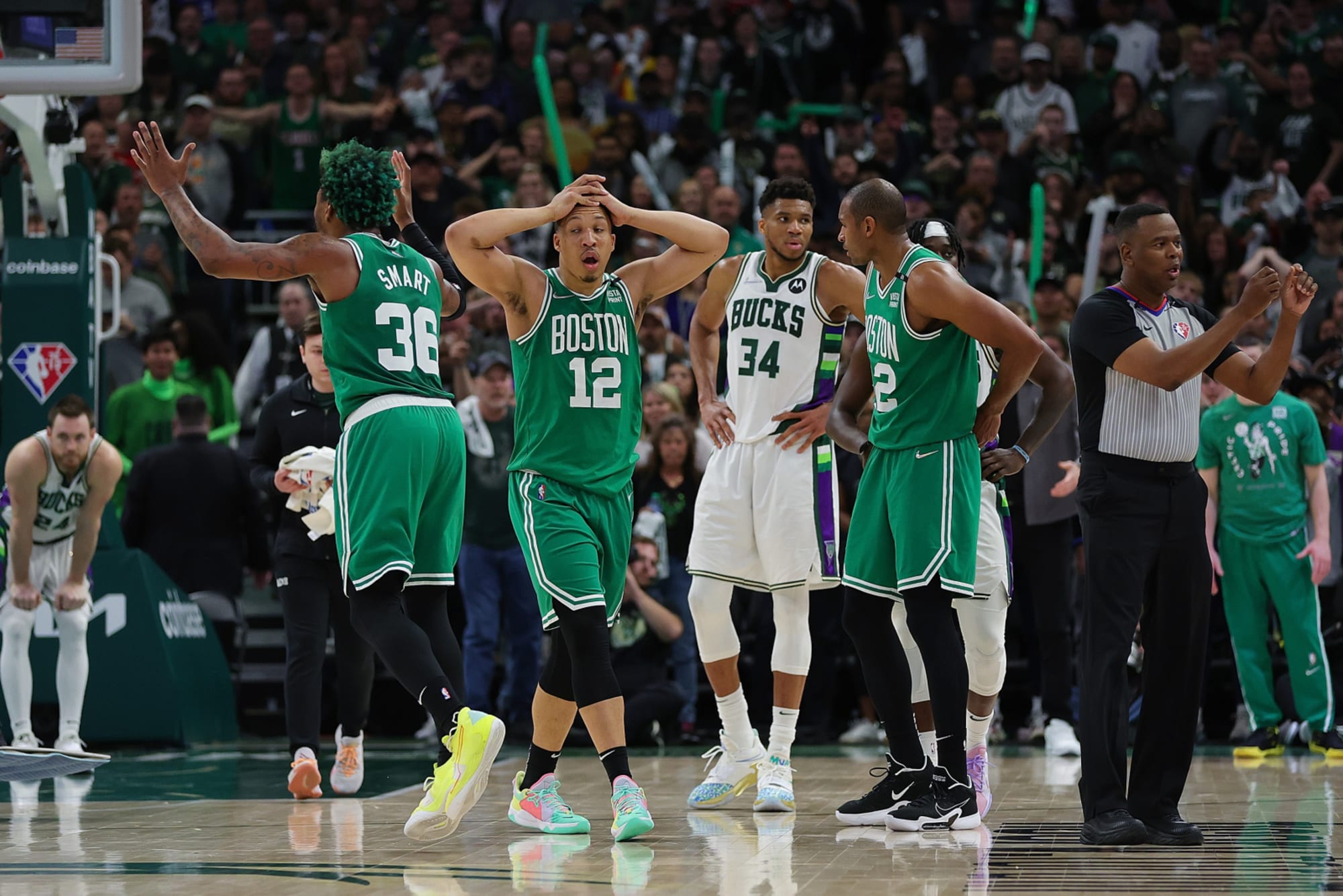 The refs should have given Celtics 3 free throws on late foul vs. Bucks