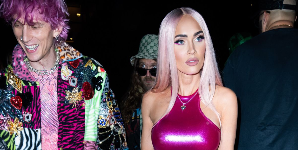 Megan Fox Matched Her Hot Pink Outfit to Machine Gun Kelly's Hair
