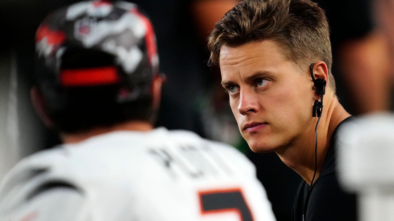 QB Burrow practices with Bengals in 7-on-7 drills