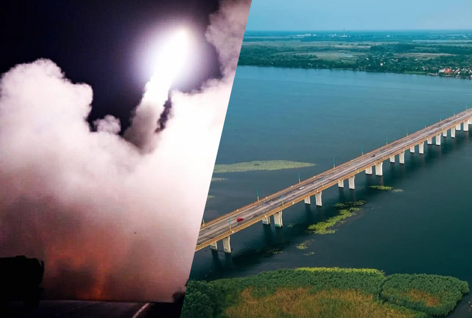 Strike On Antonivsky Bridge Captured On Video At Extremely Close Distance