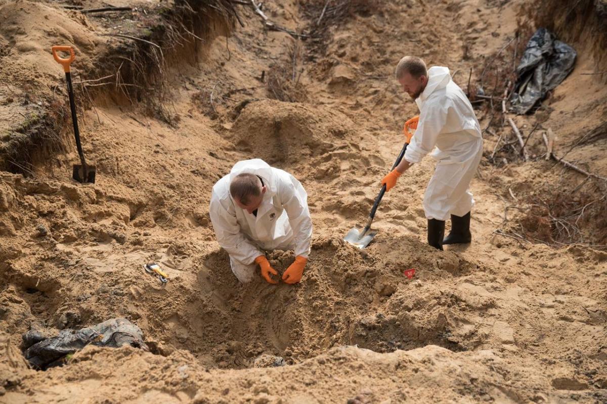 146 Found Dead And Already Exhumed At The Mass Grave Site In Izyum, Including Two