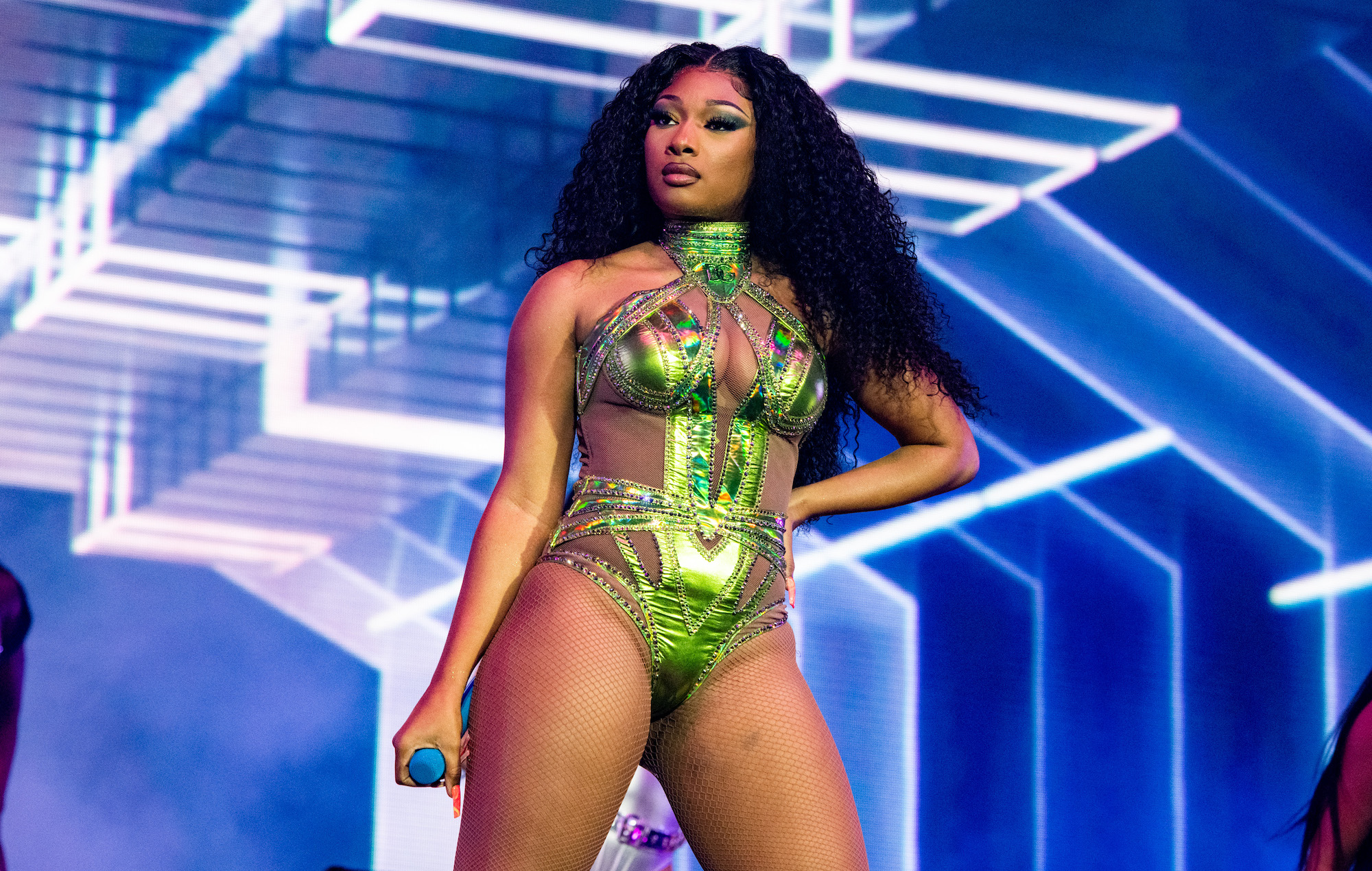 I Swear There's Actual Water Inside Megan Thee Stallion's Deep-Sea Manicure