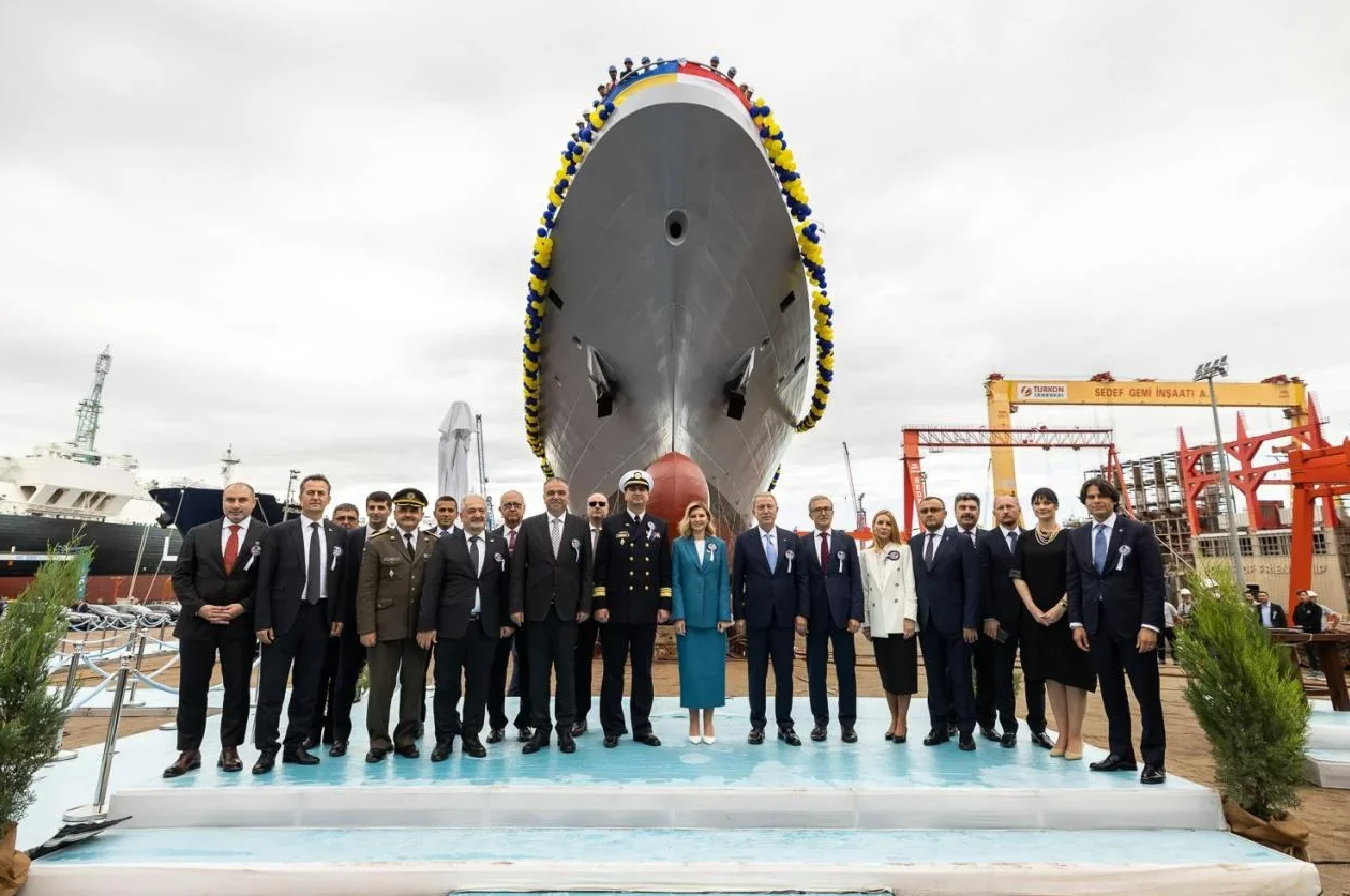 The first corvette for the Ukrainian Navy, named the Hetman Ivan Mazepa, is launched in