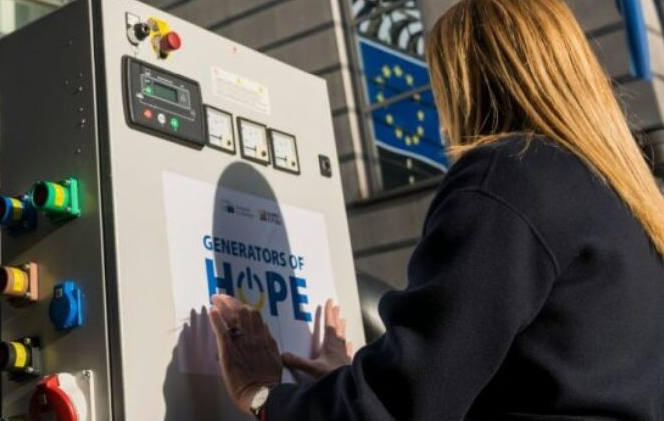 European Parliament with Belgian cities send first Generators of Hope for Ukraine