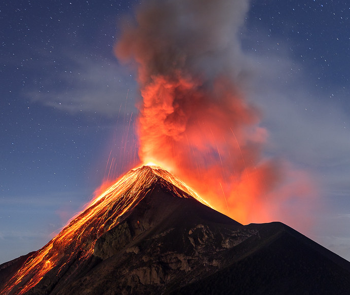 One of Central America's most active volcanoes erupts again
