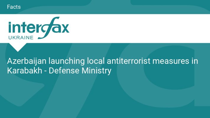 Azerbaijan launching local antiterrorist measures in Karabakh - Defense Ministry