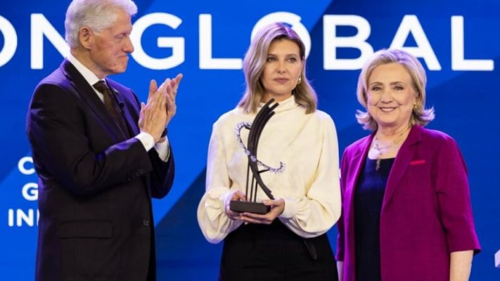 Ukraine’s First Lady Zelenska received the Clinton Global Citizen Award for civil leadership